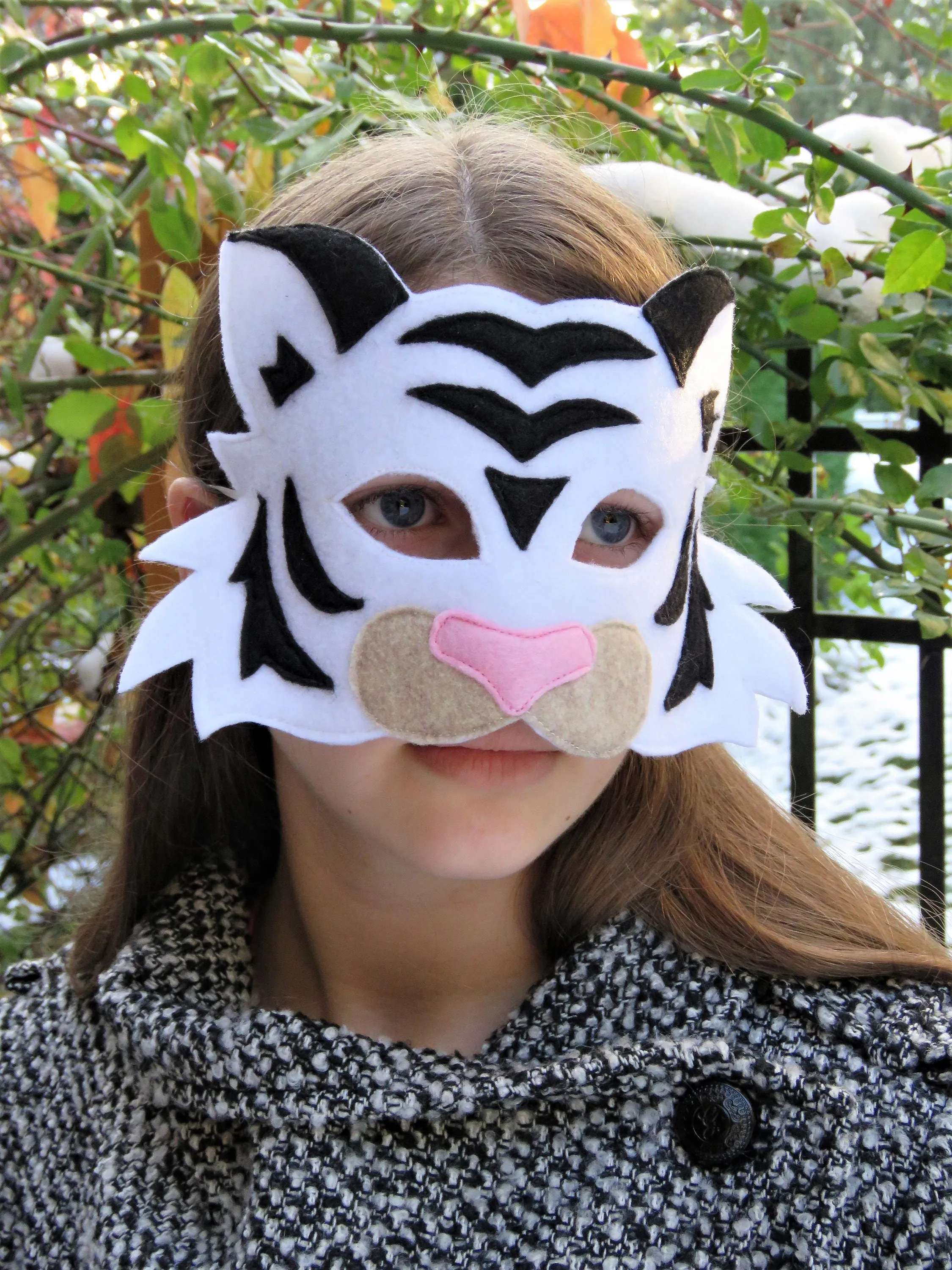 Máscara de tigre blanco Máscara de tigre siberiano Traje - Etsy España