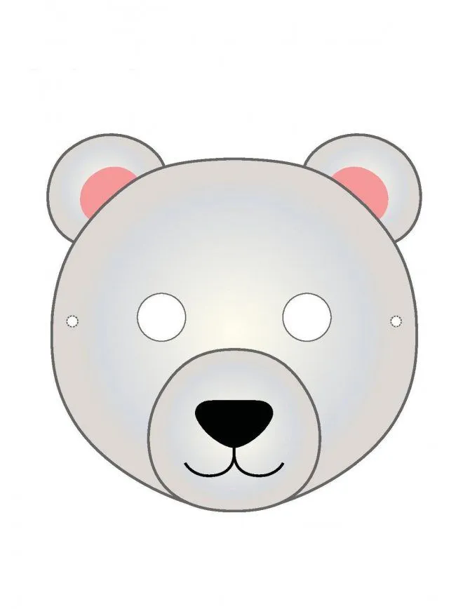 Máscaras de Carnaval: Máscara de oso en foami para manualidades