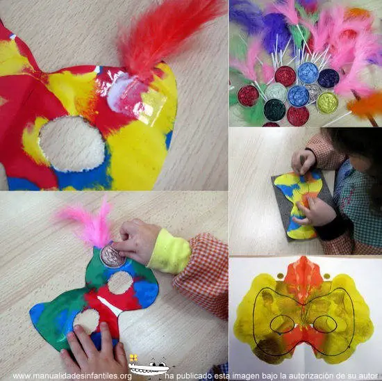 Mascaras de Carnaval con niños | Manualidades Infantiles