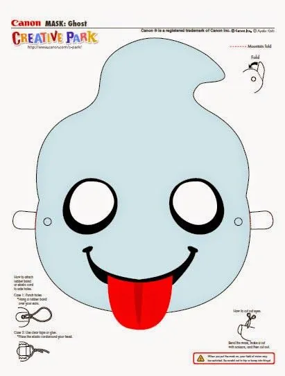 Máscaras de Fantasmas y Cosas Monstruosas para Imprimir Gratis ...