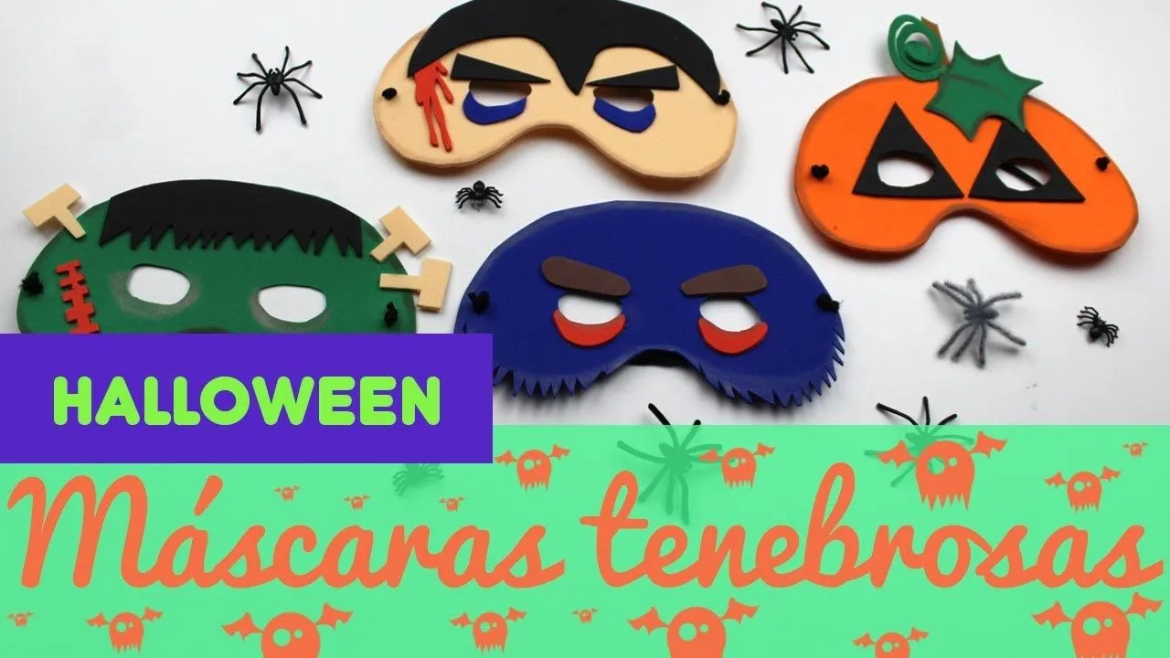 MASCARAS de FOAMY para HALLOWEEN - Manualidades fáciles para halloween -  UMA MANUALIDADES - YouTube