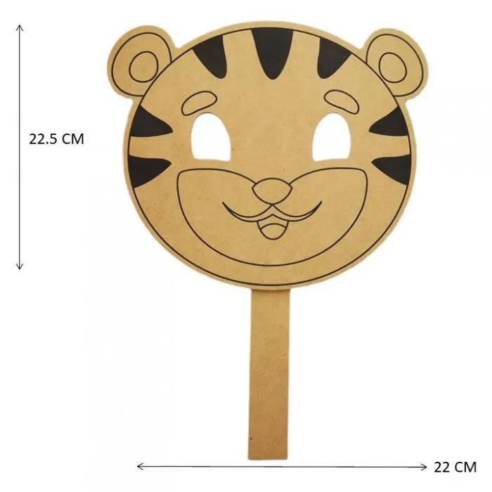 Máscaras Mdf Natural Tigre | ✓ Mercería Parisina