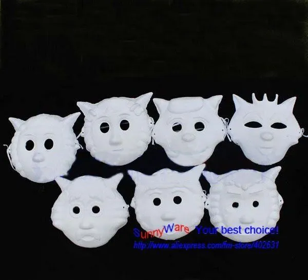 Máscaras Pintura Agradable Serie Cabra Pulp Ambiental Blanco DIY ...