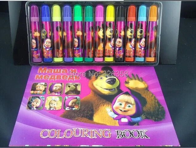 Muchachas de los bebés Masha y el oso libro para colorear con ...