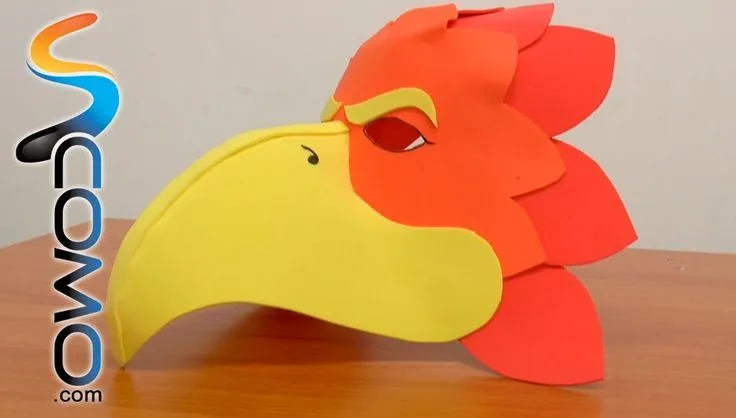 Máscara pájaro con goma Eva | Videos creativos ...