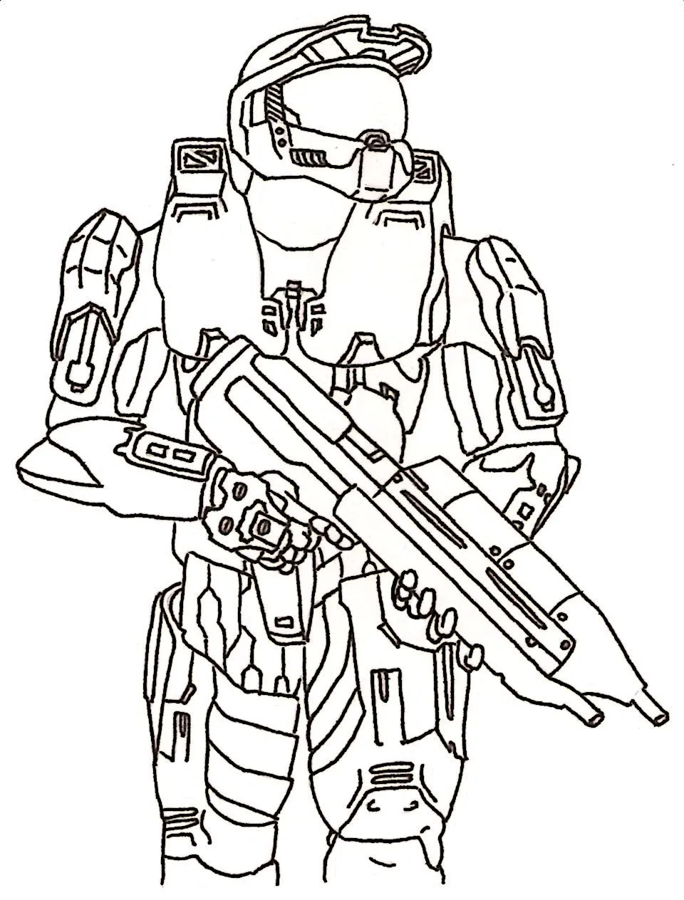 Master chief para colorear - Imagui