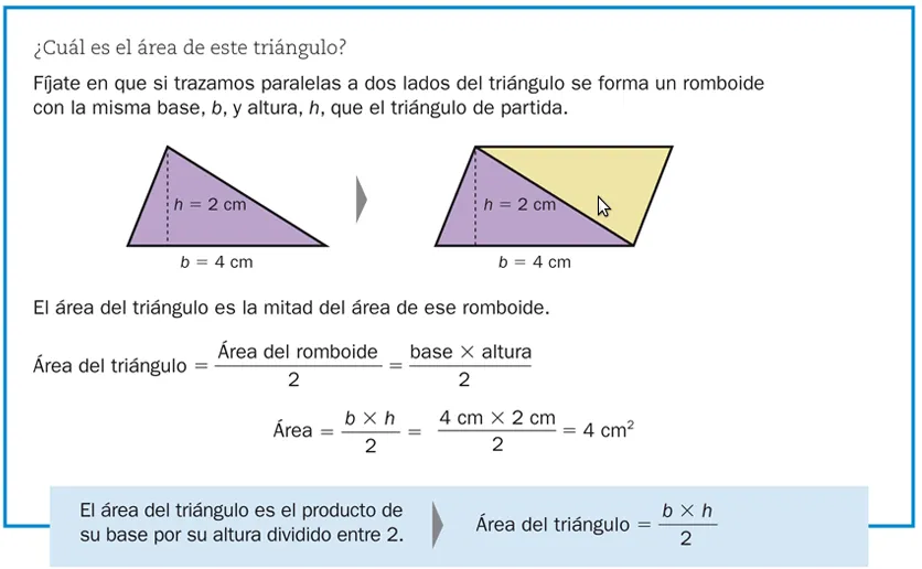 Matemáticas 6º de Primaria: ÁREA DEL ROMBO, ROMBOIDE Y TRIÁNGULO