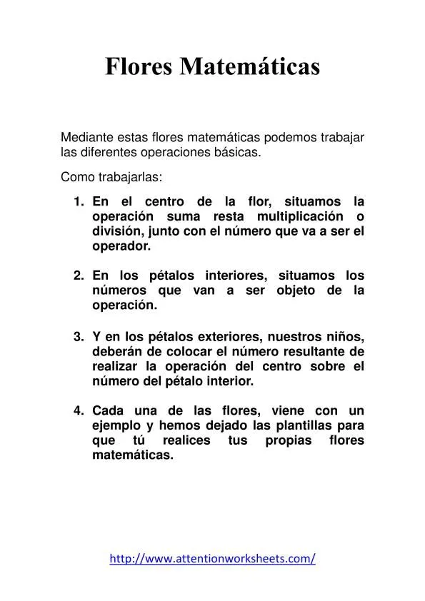 Matematicas primaria Flores Matemáticas -Orientacion Andujar