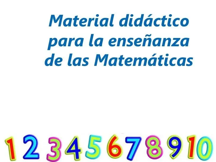 Material didáctico matematicas