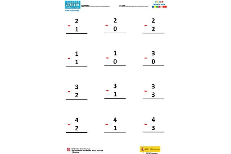 Material didáctico de operaciones matemáticas - Enseñar matemáticas a  discapacitados