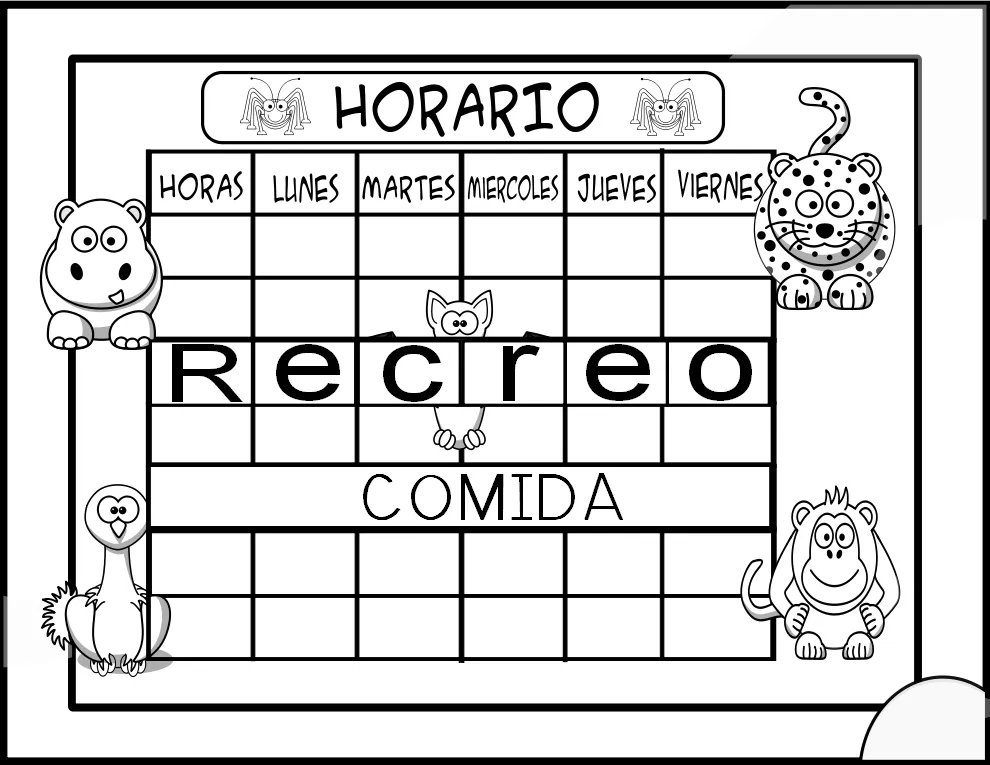 MATERIAL DOCENTE: HORARIOS ESCOLARES