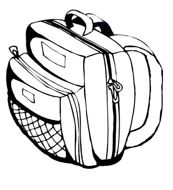 Una mochila escolar para colorear - Imagui