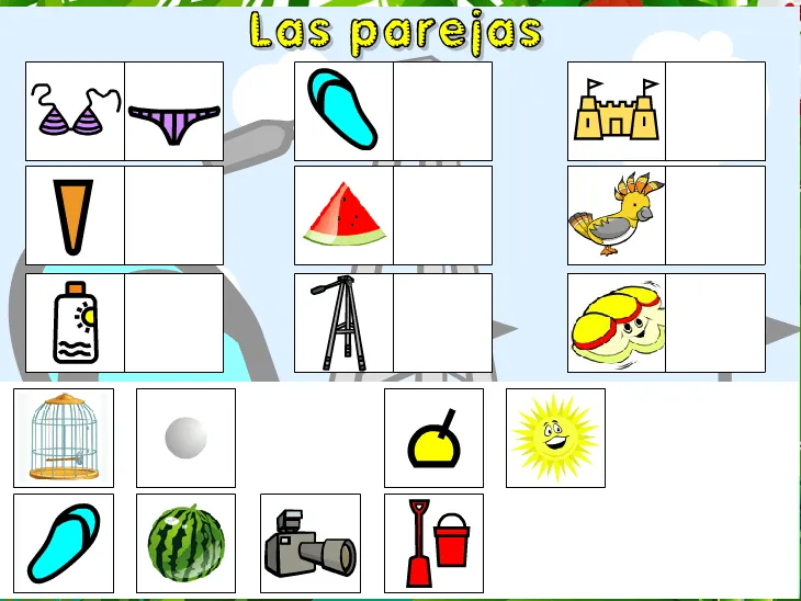 Material de Isaac para Educacion Especial: Juego de parejas de ...