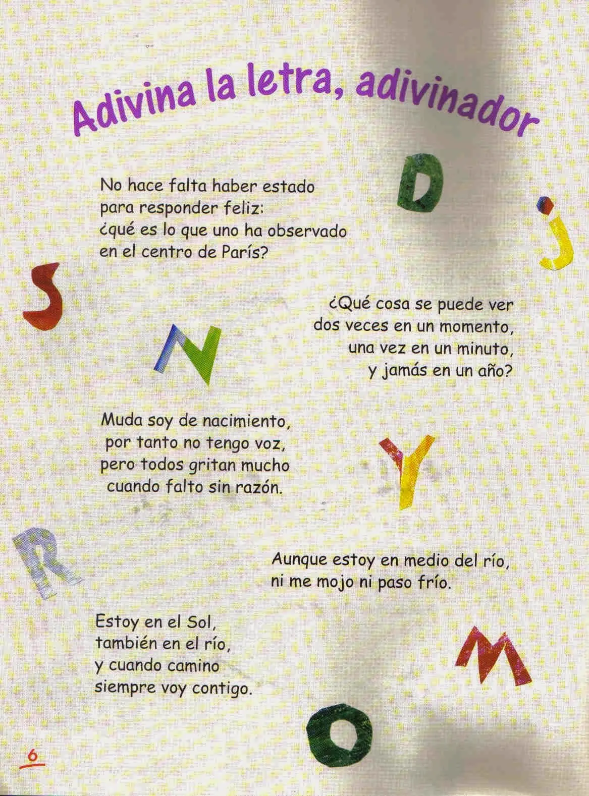 Material Pedagógico: Adivinanza la letra, adivinador