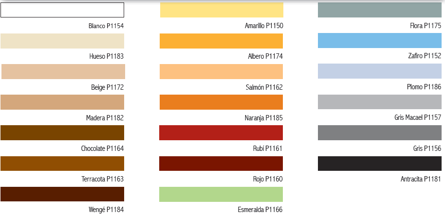 Carta de colores de látex - Imagui