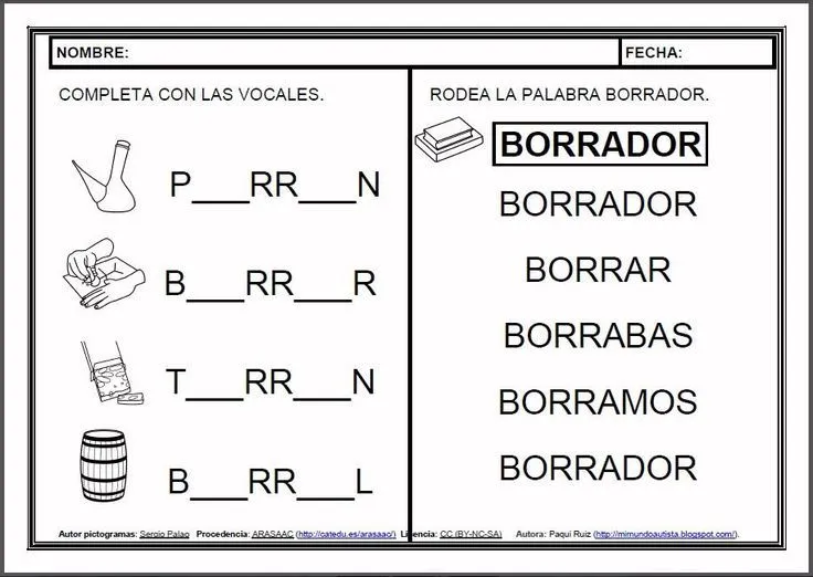 MATERIALES - Fichas de lectoescritura - RR. Fichas para el ...