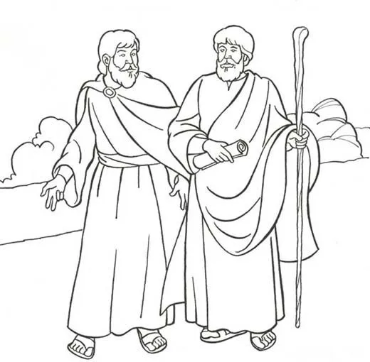 MATERIALES DE RELIGIÓN CATÓLICA: San Pedro y Pablo. Dibujos para ...