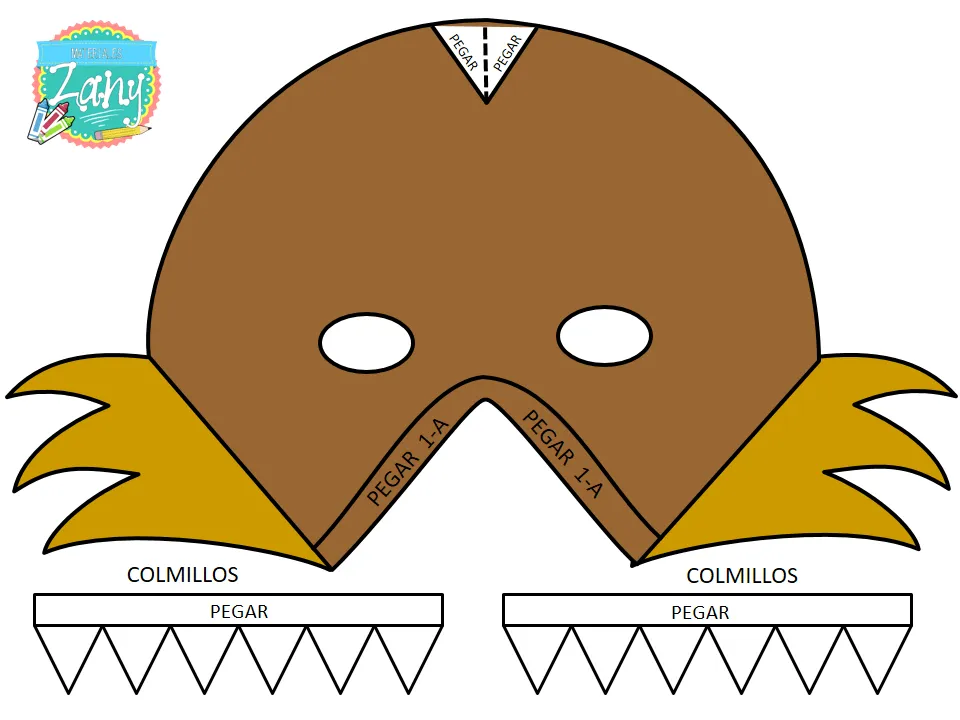 Materiales Zany: Máscaras para el cuento de 