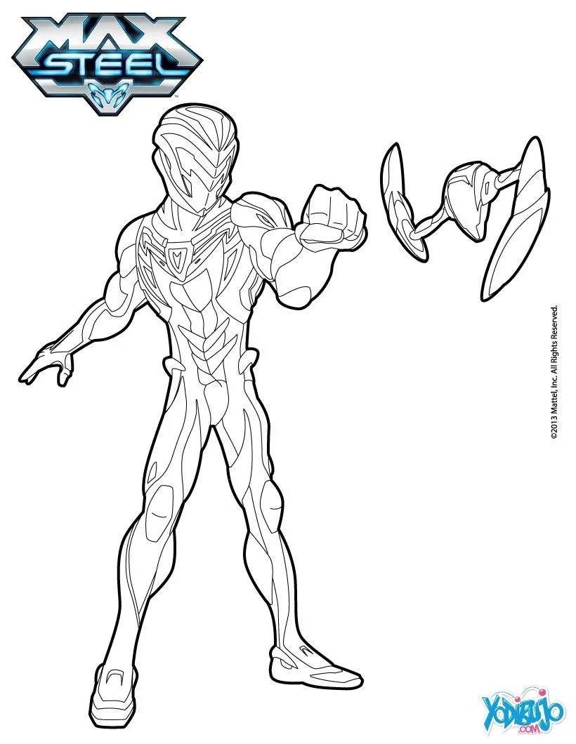 Max Steel para colorear, Max Steel de pie para imprimir