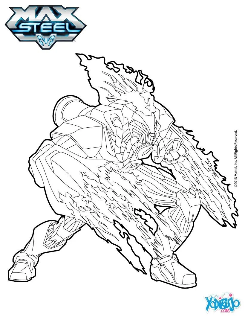 Max Steel para colorear, Toxzon para imprimir