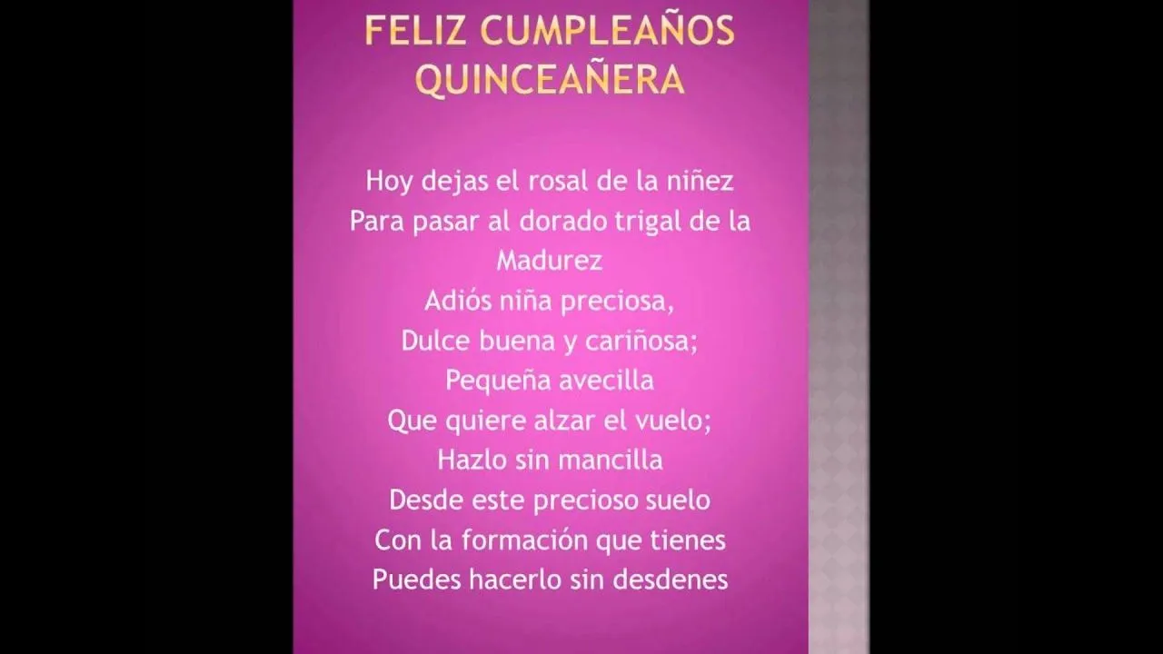 Poema para una quinceañera - Imagui