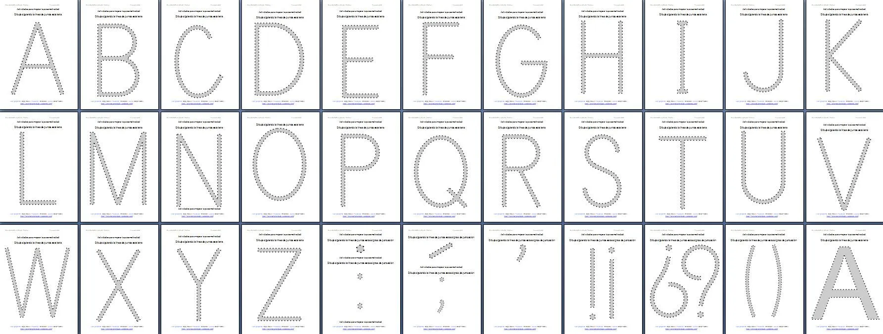 Ahora en Mayúscula Abecedarios punteados en formato word para que ...