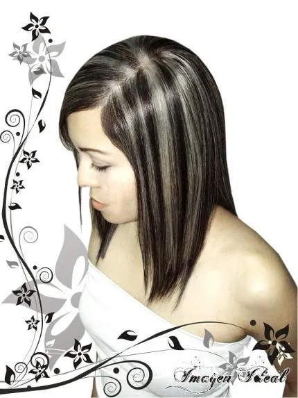 Mechas platinadas en cabello oscuro - Imagui