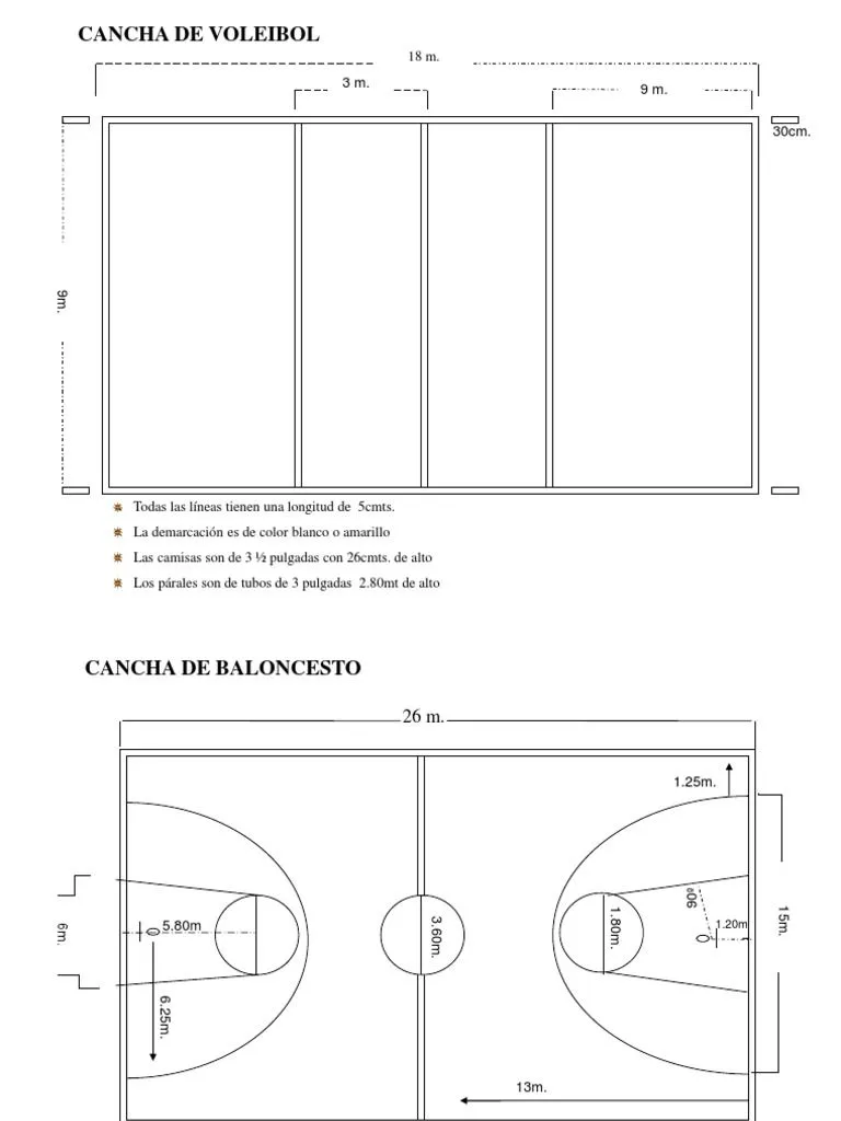 Medidas de Canchas | PDF