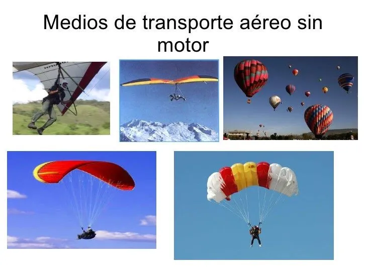 Medios de transporte aéreo