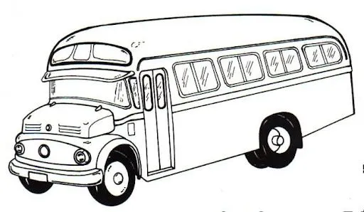 Bus dibujos para pintar - Imagui