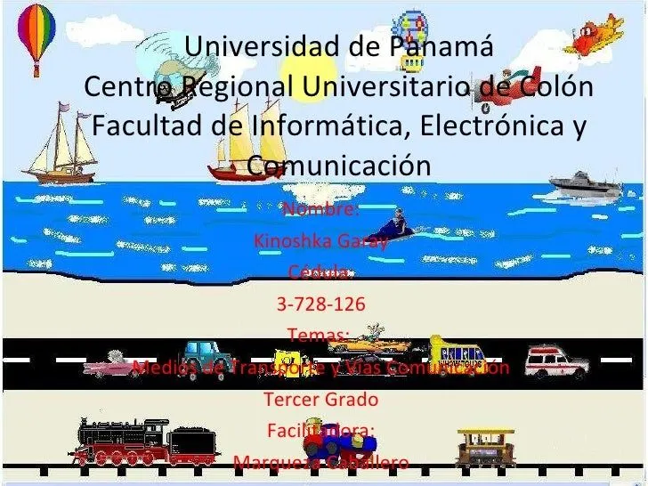 Medios de transporte y vías de comunicacion