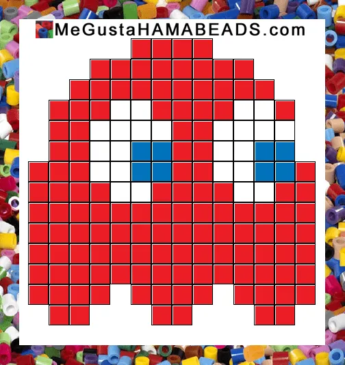 MeGustaHAMABEADS.com: Patrones Hama Beads Pac-man parte 1