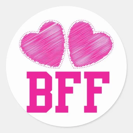 Mejores amigos de BFF para siempre!!! ¡impresiona Etiqueta de Zazzle.