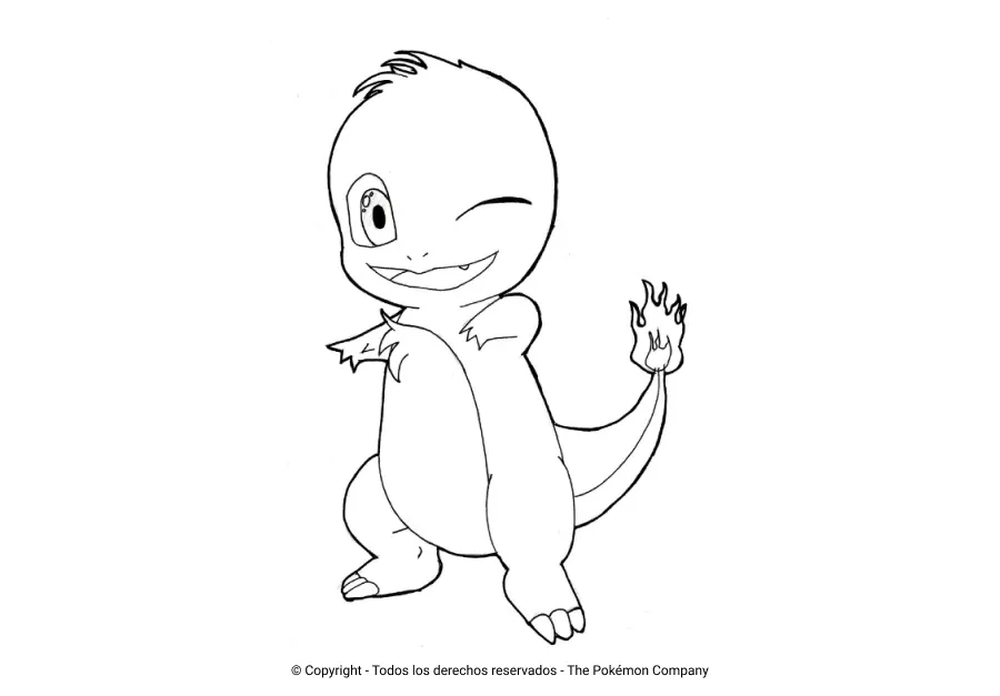 ▷ Los Mejores Dibujos de Charmander para Colorear ☀️