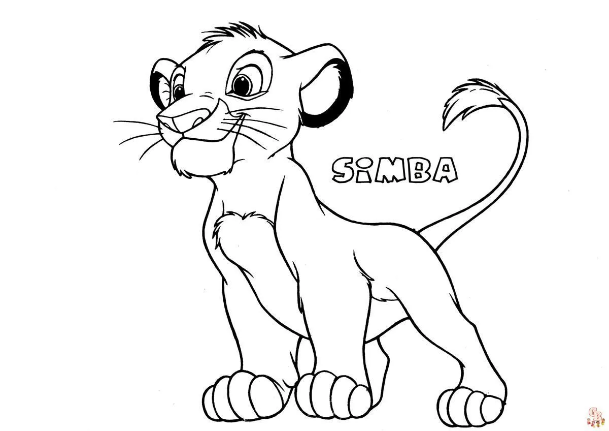 Las mejores dibujos para colorear del Rey León para niños