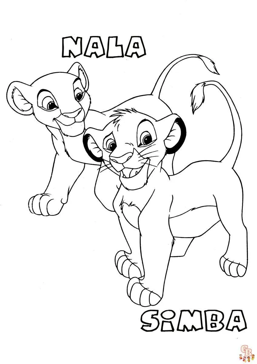 Las mejores dibujos para colorear del Rey León para niños