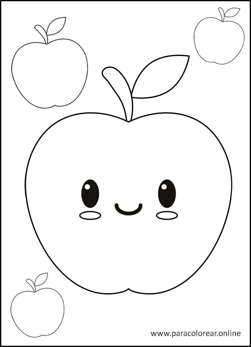 ▷ Los mejores Dibujos de Frutas para Colorear Imprimir y Pintar 