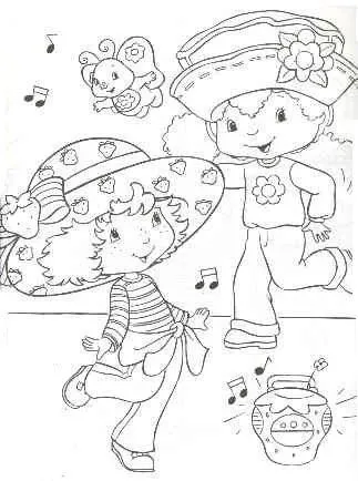 DIBUJO PARA COLOREAR DE TARTA DE FRESA MUSICAL : ACTIVIDADES PARA ...