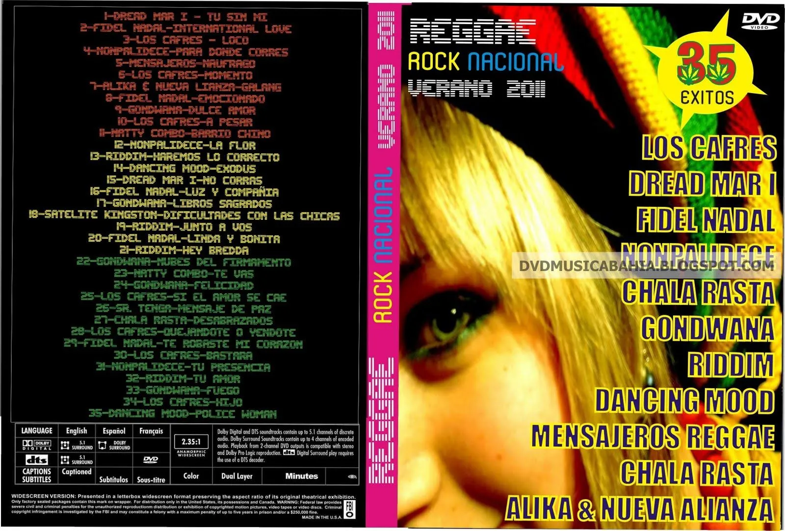 LOS MEJORES DVD DE MUSICA Y MAS....!!!!: REGGAE ROCK NACIONAL ...