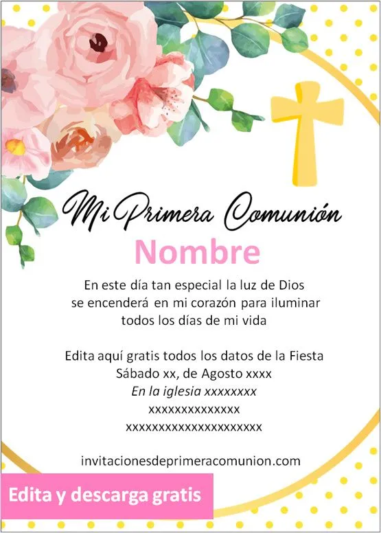 ▷ Los Mejores Fondos de Primera Comunión para invitaciones tarjetas