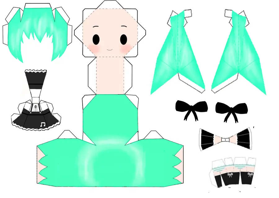 Melt Hatsune Miku Papercraft Template by xOrenjiJusux on DeviantArt