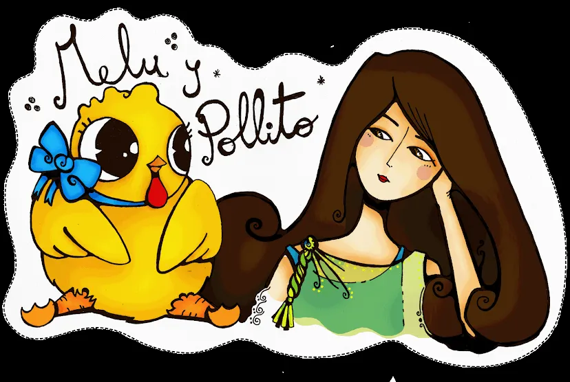 Melu y Pollito por Natilustra