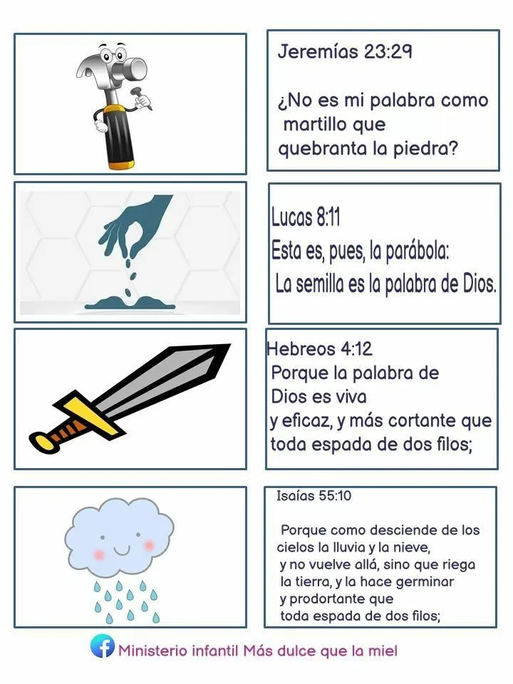 Memorama, la biblia es como: | Lecciones de la escuela dominical,  Actividades de la escuela dominical, Lecciones de la biblia