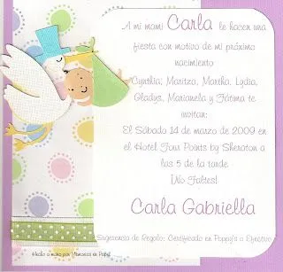 MEMORIAS EN PAPEL: Tarjeta para Baby Shower