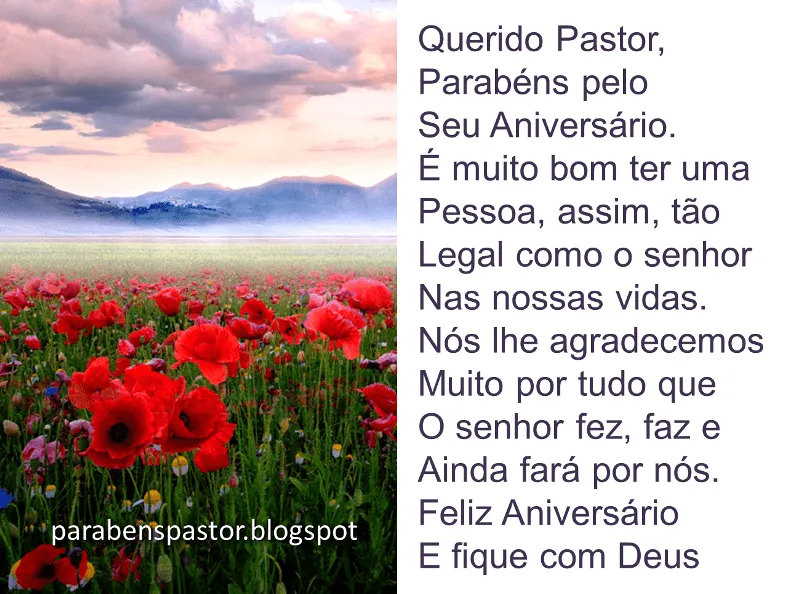 Mensagem de aniversário para pastor evangélico