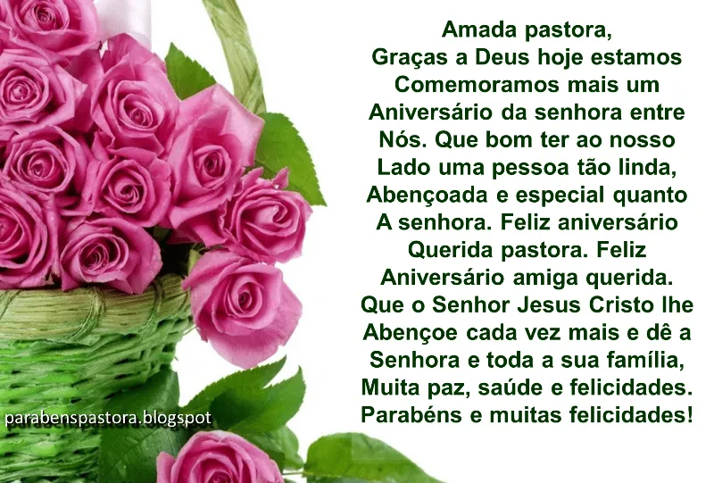 Mensagem de aniversário para pastora - Google+