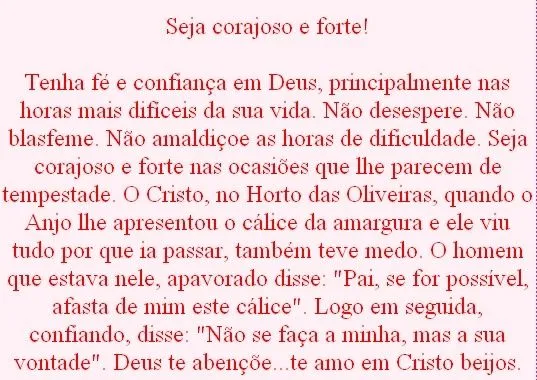 Mensagem Evangélica de Coragem - Amor de Jesus - Texto e Jesus ...