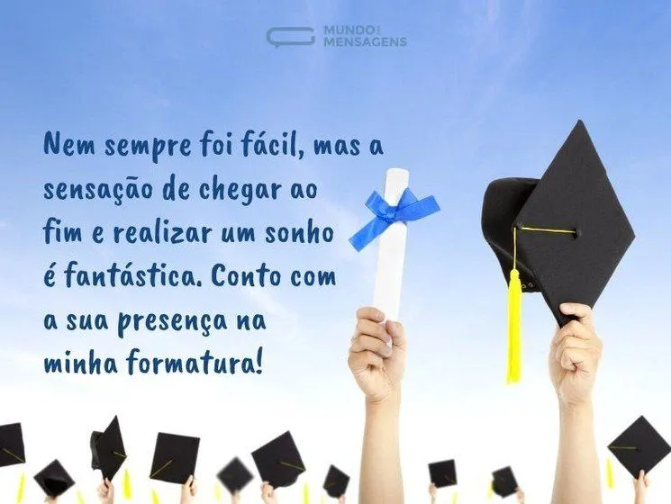 Mensagens para Convite de Formatura - Mundo das Mensagens