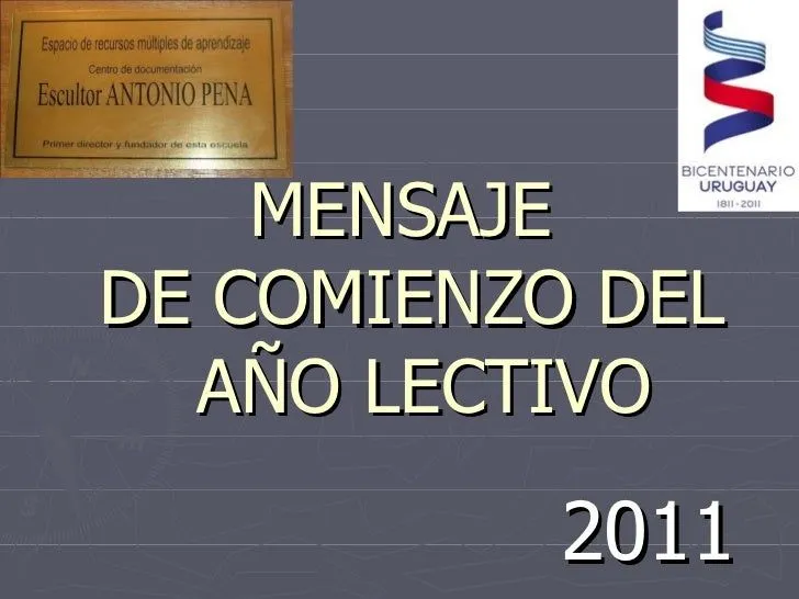 Mensaje de Bienvenida