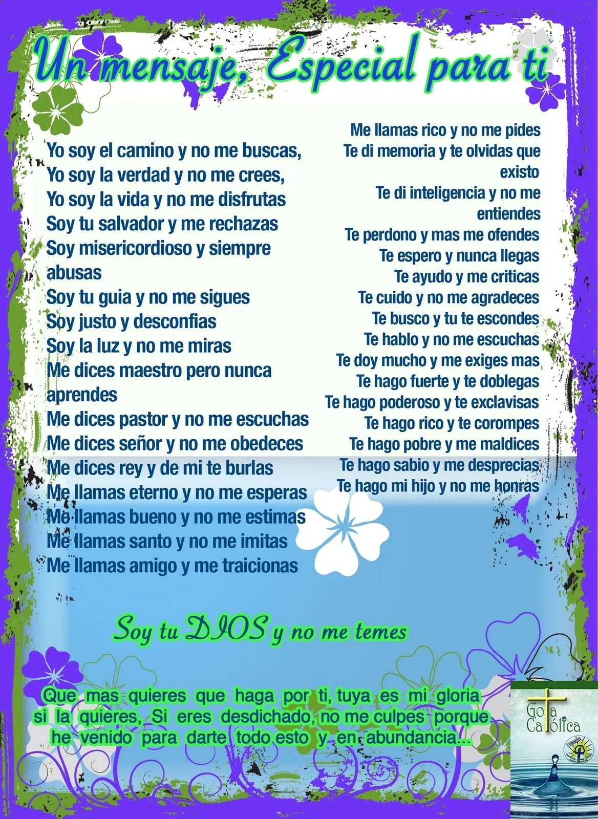 Mensaje de dios para ti - Imagui